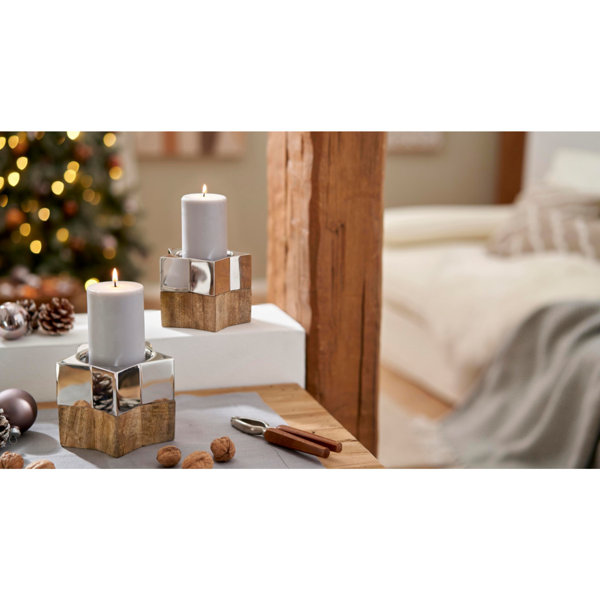 17 Stories 2 piece candle holder set Stars Wayfair.co.uk